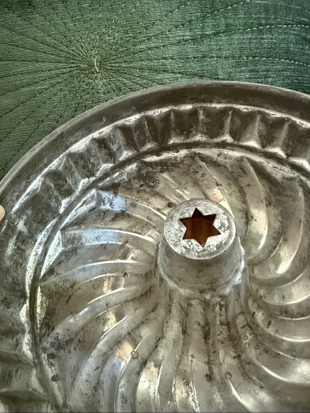 Vtg Christian Wagner Rein Kupfer West Germany Copper Swirl Star Bundt Cake Pan